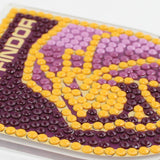 Camelot - HP Gryffindor Crest Diamond Painting Key Chain Kit: 01 Multi - Pisgah Needleworks