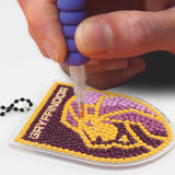 Camelot - HP Gryffindor Crest Diamond Painting Key Chain Kit: 01 Multi - Pisgah Needleworks