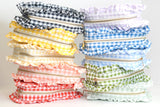 Mugsby - Gingham Ruffle Zipper Pouch Embroidery Friendly Cosmetic Bag: Black - Pisgah Needleworks