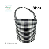 Holiday Blanks - 2025  HB Gingham Halloween basket embroidery blanks: Orange - Pisgah Needleworks