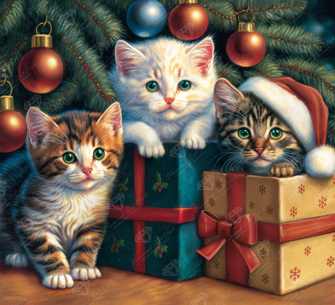 Diamond Art Club - Christmas Gifts: Round with 63 Colors including 3 ABs and 2 Fairy Dust Diamonds / 36,019 / 22" x 20" (55.8cm x 50.7cm) - Pisgah Needleworks