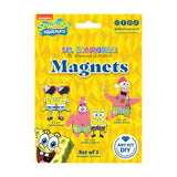 Packaging of SpongeBob SquarePants Lil Diamondz Magnets with cartoon characters on a yellow background.