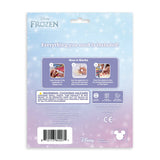 Back of a Disney Frozen product packaging with text and icons.