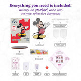 Disney art kit with various components labeled on a white background