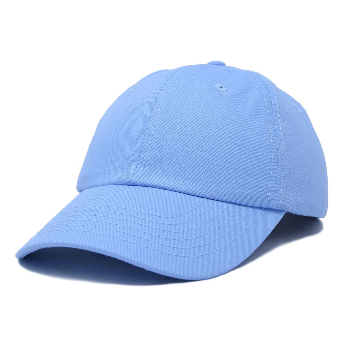 Dalix - DALIX Unisex Unstructured Cotton Cap Adjustable Plain Hat: Light Blue - Pisgah Needleworks