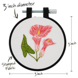 Bucilla Delicate Lily Stamped Embroidery Kit – 3" Floral Embroidery Hoop