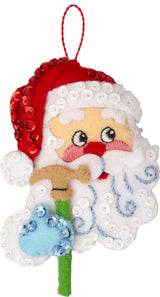Bucilla North Pole This Way Felt Ornament Kit – Set of 6 Festive Christmas Ornaments
