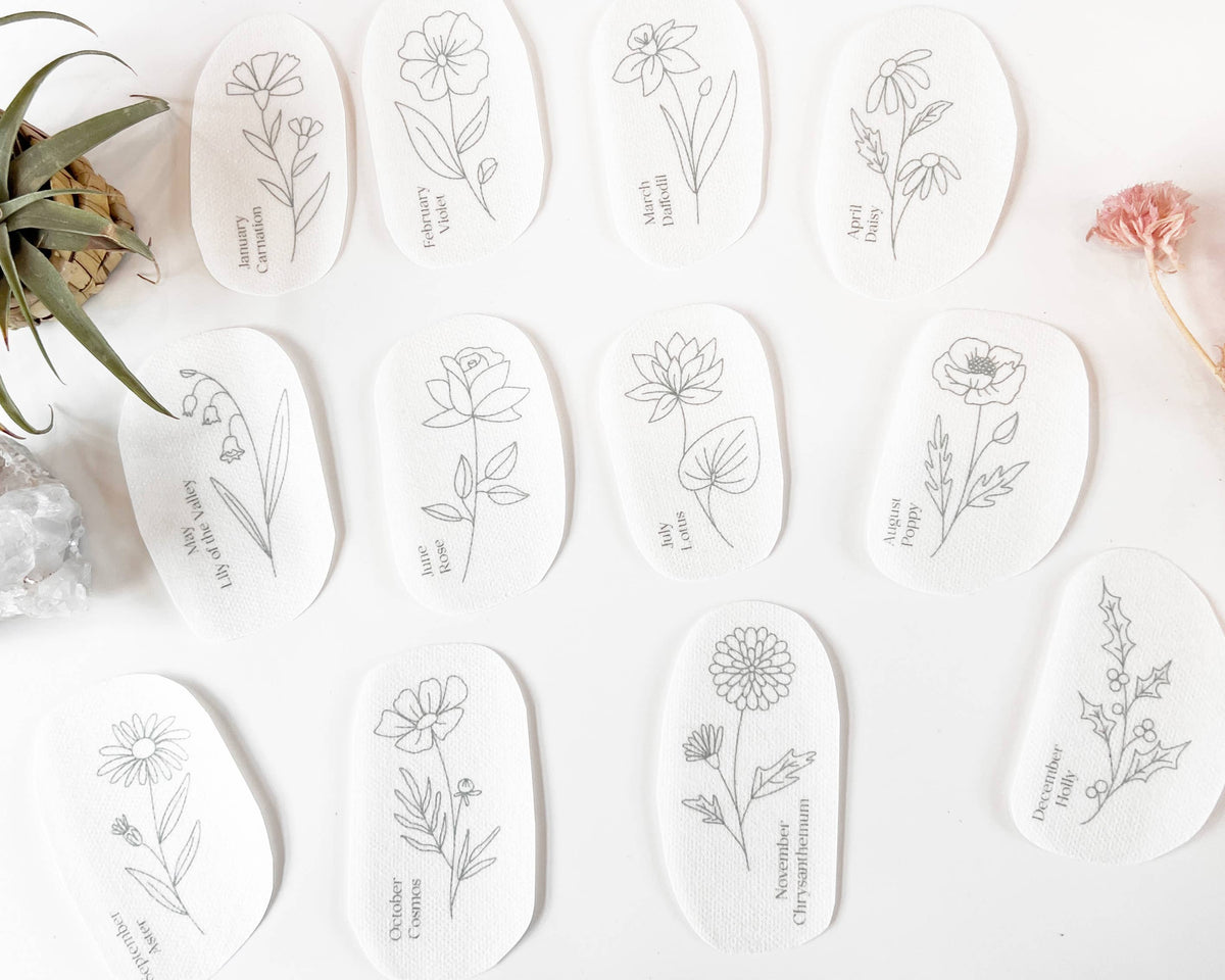 Urbann Nest - Birth Flower Embroidery Stick and Stitch Packs - Pisgah Needleworks