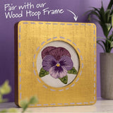 Plaid Crafts - Bucilla Stamped Embroidery Kit 3" Pretty Pansy - Pisgah Needleworks