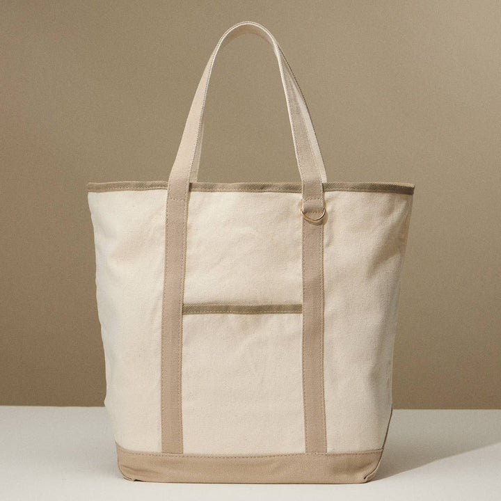 Lilla Haven - Ecofriendly Basic Cotton Canvas Everywhere Carry Tote Bag with Charm Holder: Red / One size / 5DG78048 - Pisgah Needleworks