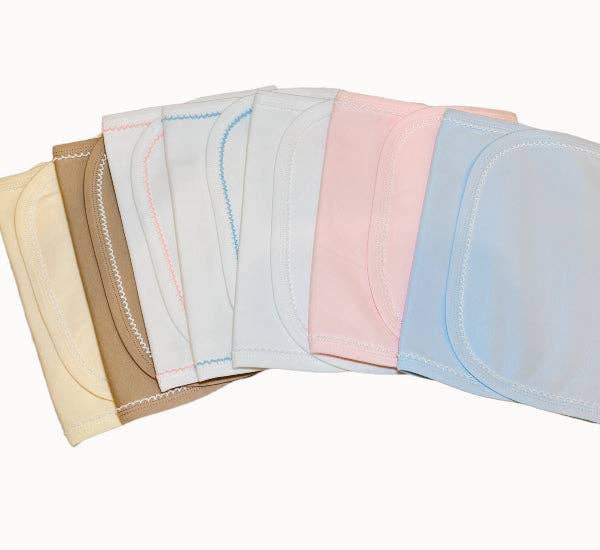 Southern Proper Blanks - Burp Cloth - Picot Trim: Terry Cloth / (New White)White with White trim - Pisgah Needleworks
