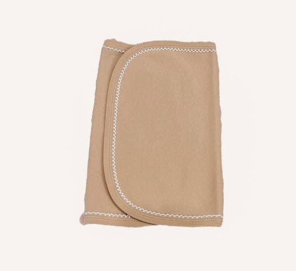 Southern Proper Blanks - Burp Cloth - Picot Trim: Terry Cloth / (New White)White with White trim - Pisgah Needleworks