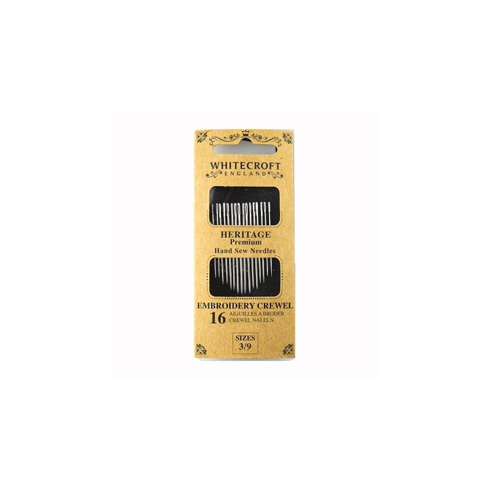 Nurge - Heritage Embroidery Needles - Sizes 3 to 9 - 10 wallets - Pisgah Needleworks