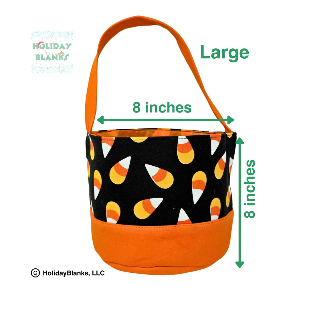 Holiday Blanks - Halloween Candy Corn design basket embroidery blanks: XLarge (10.5" tall x 10" diameter) - Pisgah Needleworks