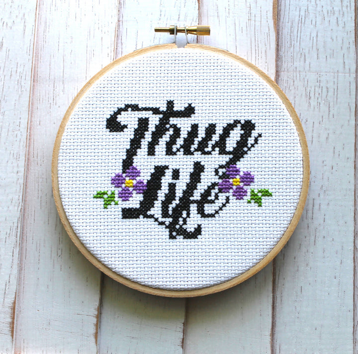 Spot Colors - Thug Life Cross Stitch Kit