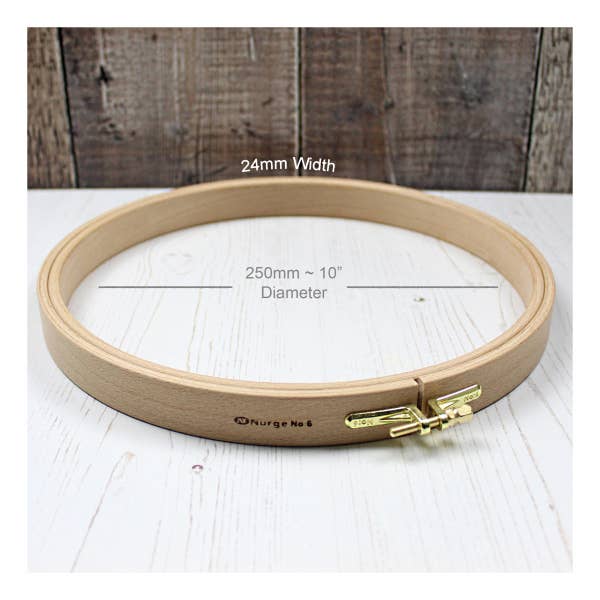 Nurge - Nurge 24mm (1") Beech Screwed Embroidery Hoops: 24mm (1") / 160mm / 6.29" - Pisgah Needleworks