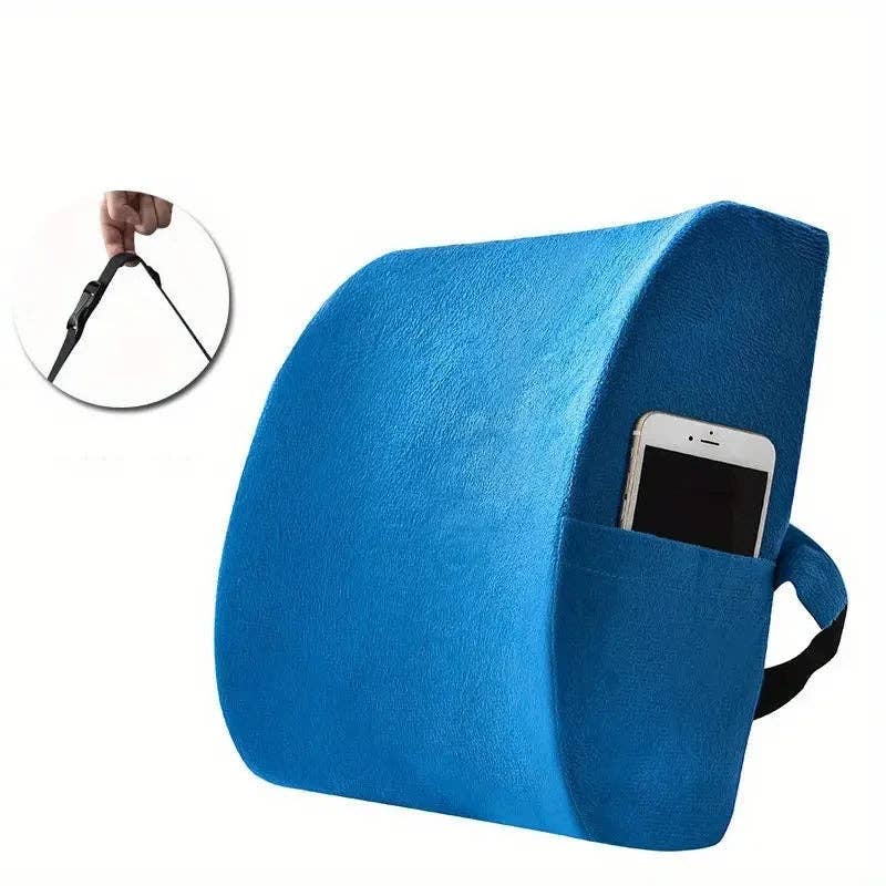 Crafteaze by Valari Lumbar Support Cushion with Pocket | Purple