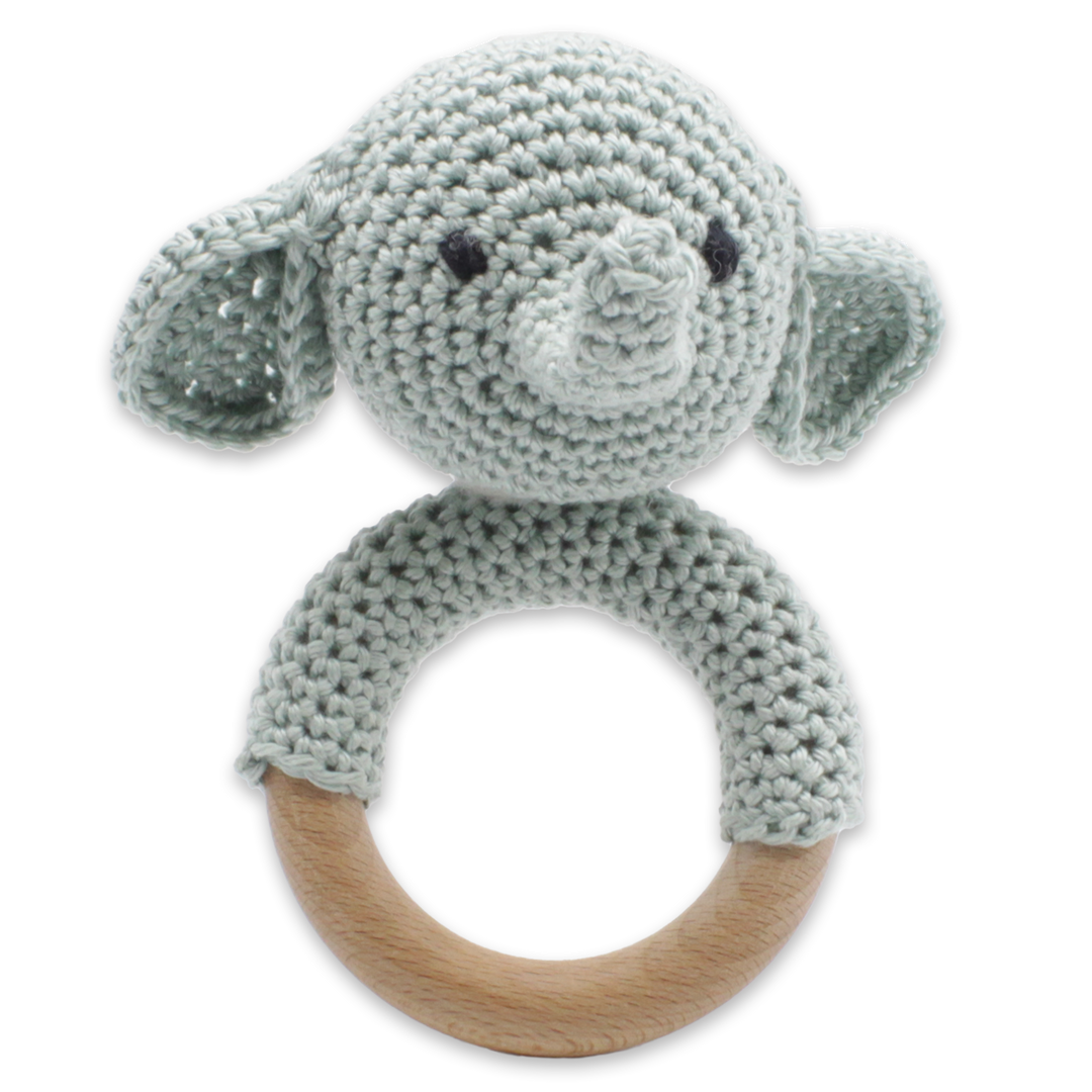 Hardicraft USA - DIY Crochet Kit - Rattle Elephant - Pisgah Needleworks