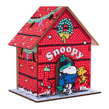 Diamond Art Club - Gem House - The Peanuts™ Holiday: Round with 13 colors including 1 AB and 4 Iridescent Diamonds and 4 Fairy Dust Diamonds / 2,965 / 5.4" x 4.9" x 3" (13.8 x 12.5 x 7.7cm) - Pisgah Needleworks