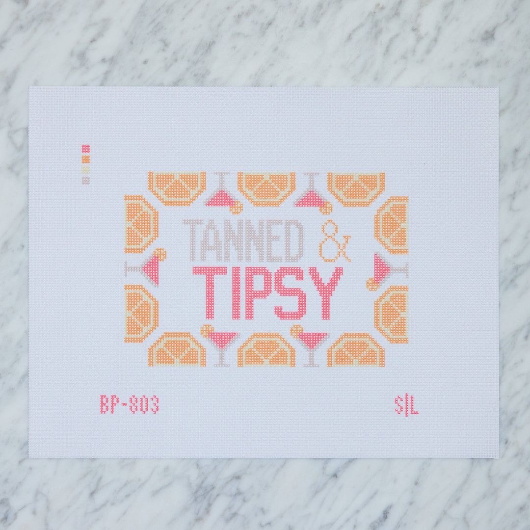 Stitch Lane Designs – Tanned &amp; Tipsy Needlepoint Canvas