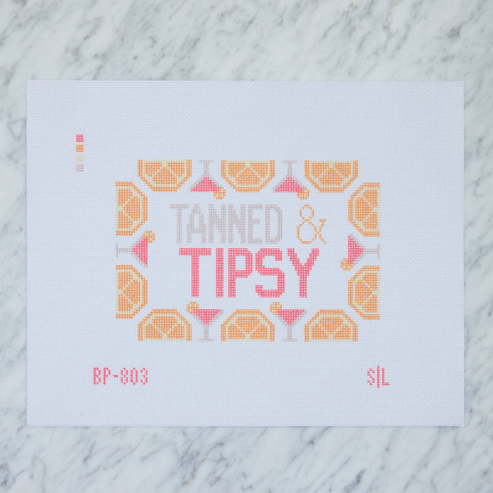 Stitch Lane Designs – Tanned &amp; Tipsy Needlepoint Canvas