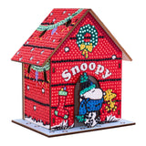 Diamond Art Club - Gem House - The Peanuts™ Holiday: Round with 13 colors including 1 AB and 4 Iridescent Diamonds and 4 Fairy Dust Diamonds / 2,965 / 5.4" x 4.9" x 3" (13.8 x 12.5 x 7.7cm) - Pisgah Needleworks