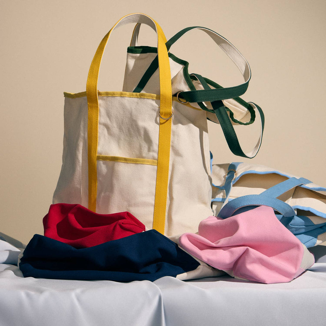 Lilla Haven - Ecofriendly Basic Cotton Canvas Everywhere Carry Tote Bag with Charm Holder: Navy / One size / 5DG78048 - Pisgah Needleworks