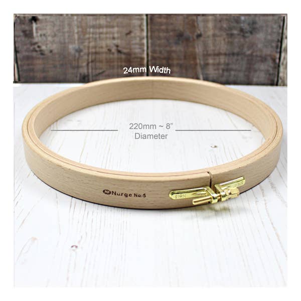 Nurge - Nurge 24mm (1") Beech Screwed Embroidery Hoops: 24mm (1") / 160mm / 6.29" - Pisgah Needleworks