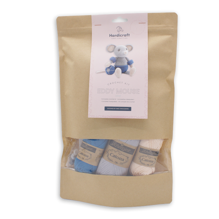 Hardicraft USA - DIY Crochet Kit - Eddy Mouse