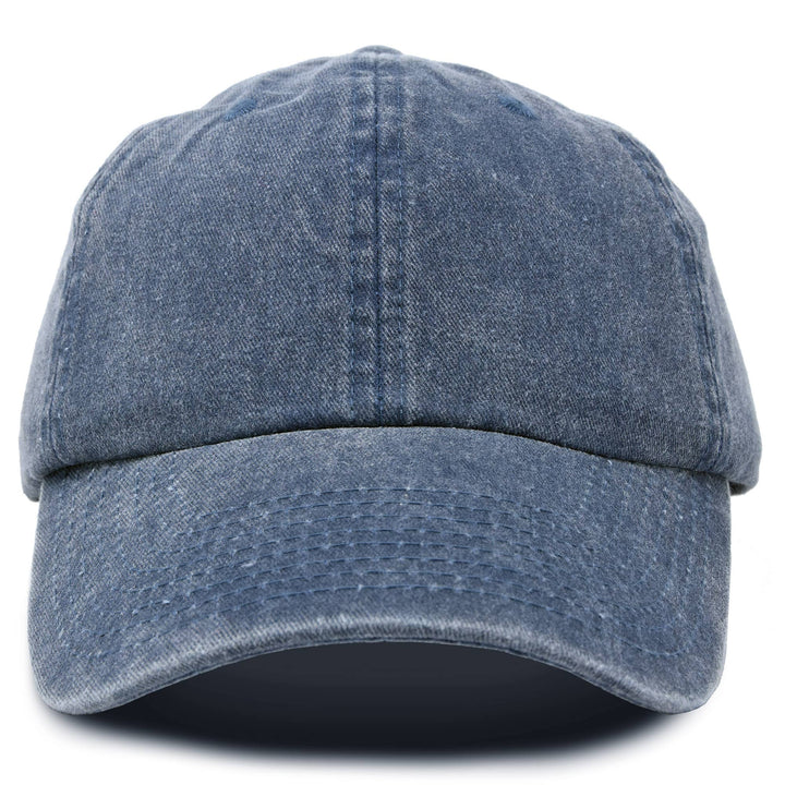 Dalix - DALIX Mens Pigment Dyed Washed Cotton Cap Unstructured: Washed Navy Blue - Pisgah Needleworks