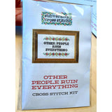 Subversive Cross Stitch - Live Laugh Lorazepam Deluxe Cross Stitch Kit - Pisgah Needleworks