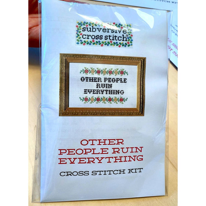Subversive Cross Stitch - Live Laugh Lorazepam Deluxe Cross Stitch Kit - Pisgah Needleworks