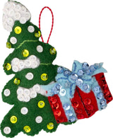 Bucilla North Pole This Way Felt Ornament Kit – Set of 6 Festive Christmas Ornaments