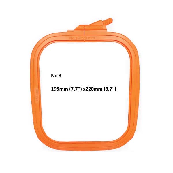 Nurge - Nurge Square Plastic Hoops 195 x 220mm (8" x 9"): Pastel Pink / 220 x 195mm ( 8 3/4" x 7 3/4" ) - Pisgah Needleworks