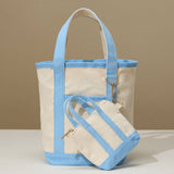 Lilla Haven - EcoCharm Cotton Everywhere-Carry Canvas Tote Bag -Small Size: Light Blue / One-size / 5DG78049 - Pisgah Needleworks