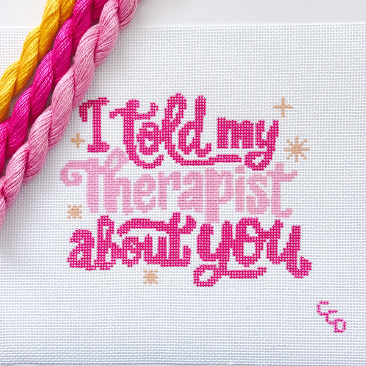 Cotswold Co Designs - Mental Health Needlepoint Canvas, Modern Cheeky Needlepoint Pillow Canvas, 13 Mesh, 9”x6” design, Snarky Needlepoint Canvas - Pisgah Needleworks