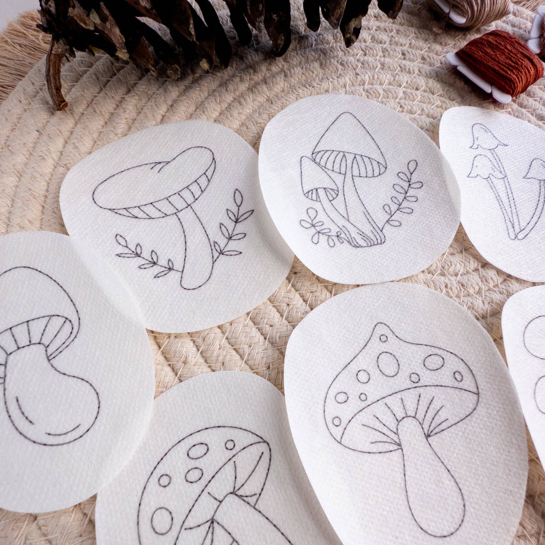 Olmsted Needlework Co. - Stick and Stitch Mushroom Embroidery Patterns - Pisgah Needleworks