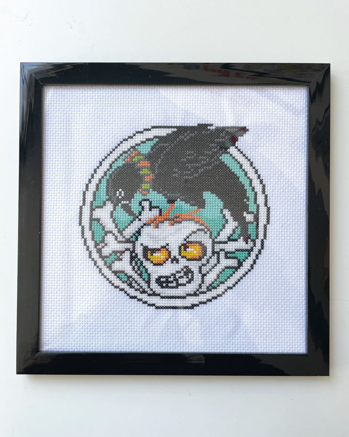 Spot Colors - Crow &amp; Bones by Mary Engelbreit Counted Cross Stitch DIY KIT