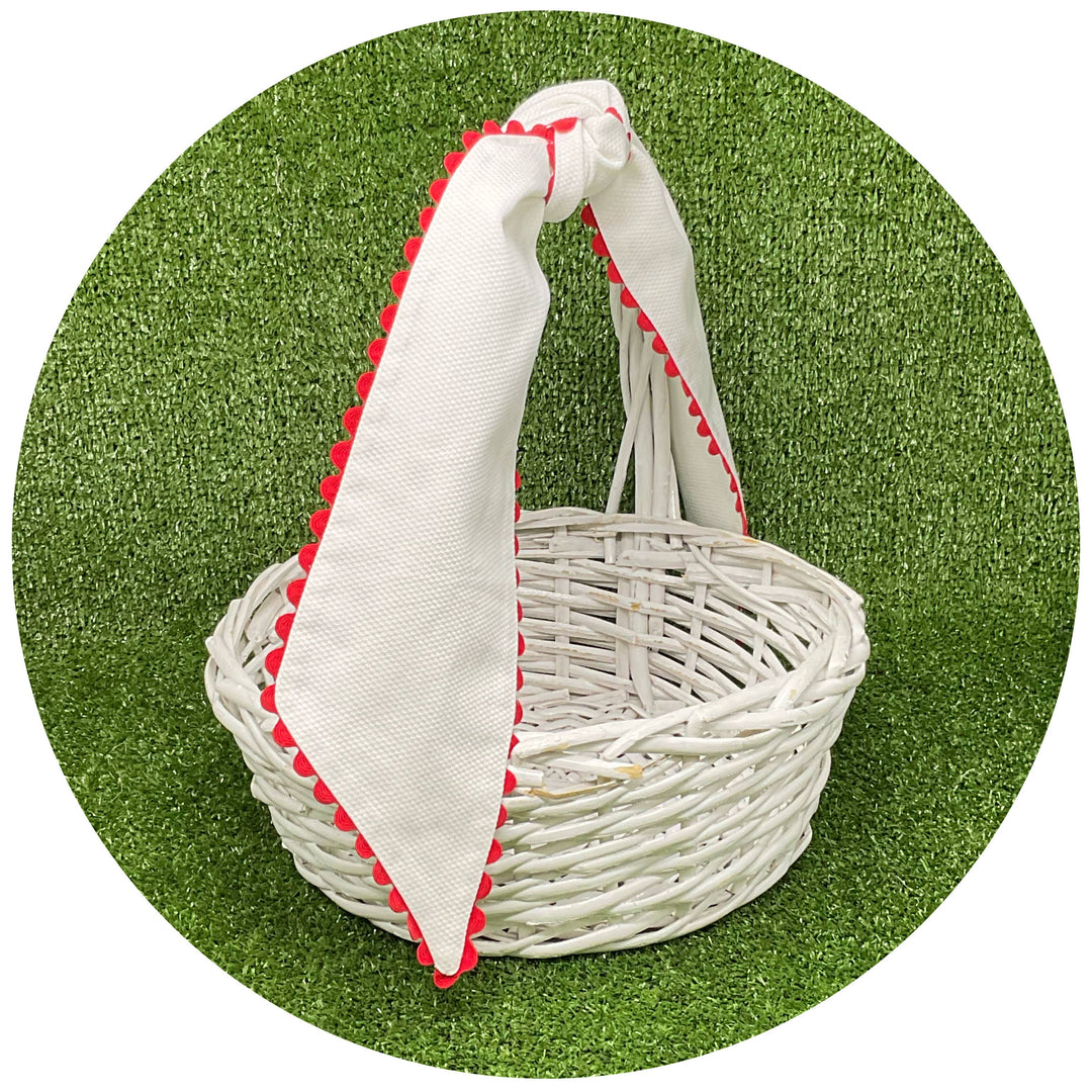 THE ROYALTY COLLECTION - White Cotton Pique Sash with Trim: 54 inches / White - Pisgah Needleworks