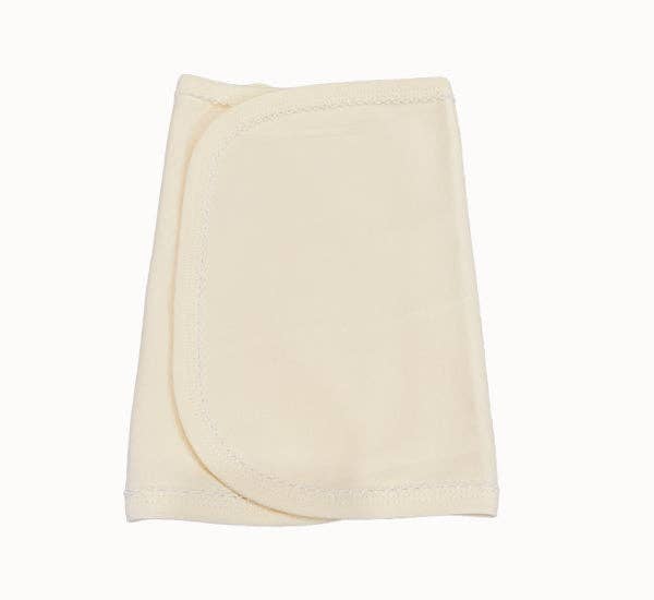 Southern Proper Blanks - Burp Cloth - Picot Trim: Terry Cloth / (New White)White with White trim - Pisgah Needleworks