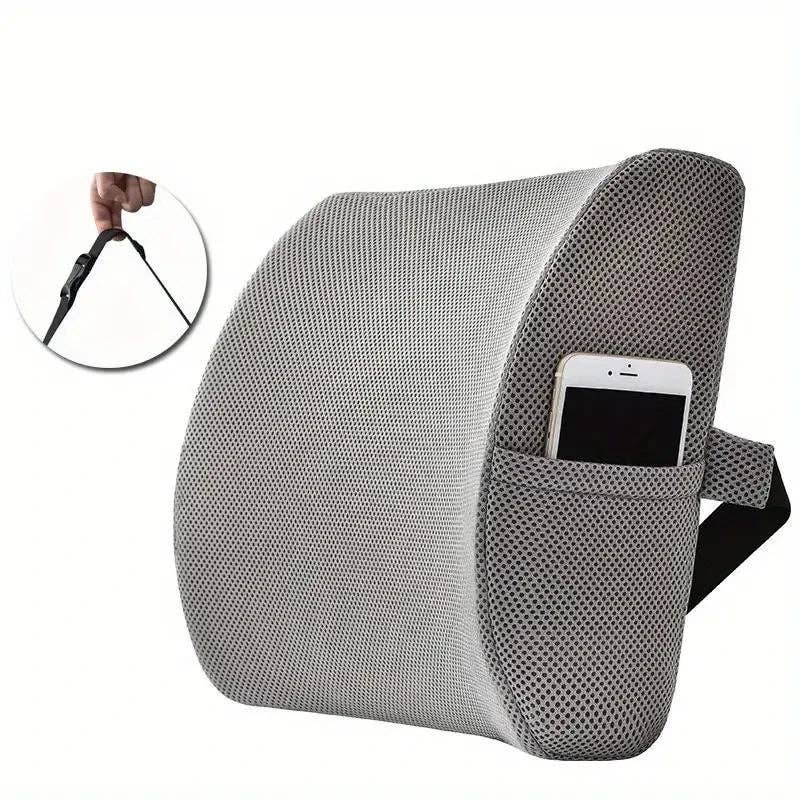 Crafteaze by Valari Lumbar Support Cushion with Pocket | Purple
