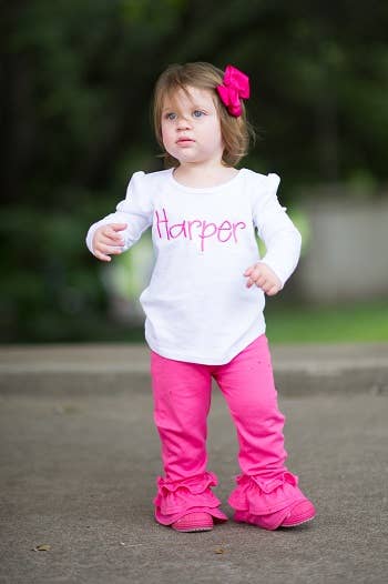 Love That Cotton - Girls Long Sleeve Tee - WHITE: 2T - Pisgah Needleworks