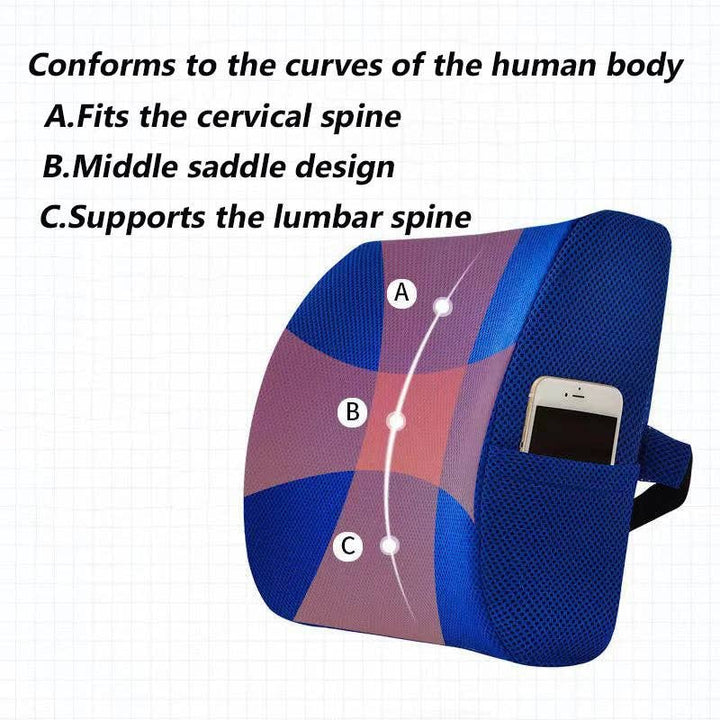 Crafteaze by Valari Lumbar Support Cushion with Pocket | Purple
