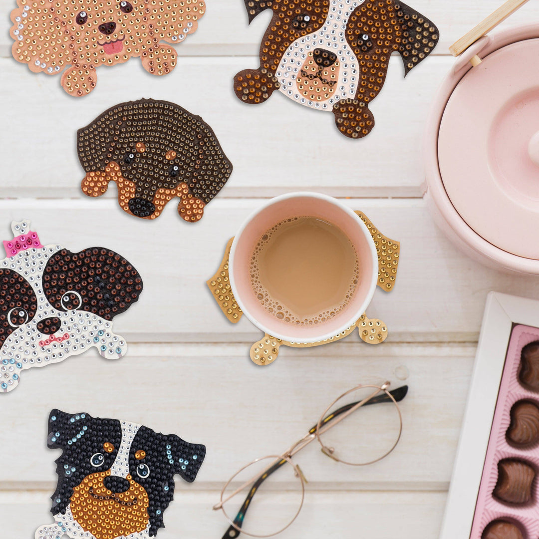 Diamond Art Club® Dogs Diamond Painting Coaster Set