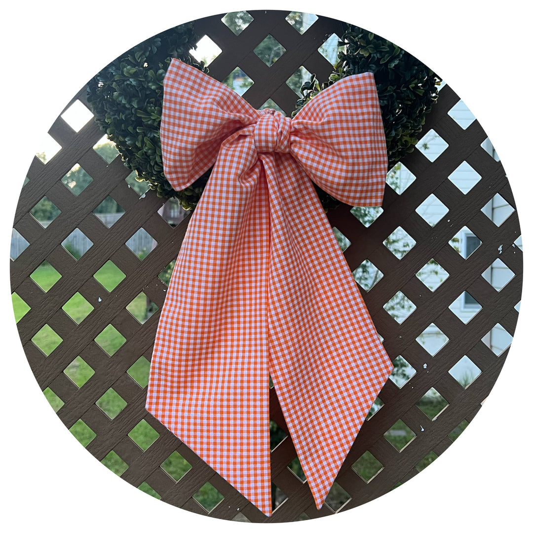 THE ROYALTY COLLECTION - Gingham Sash: Orange / 54 inch
