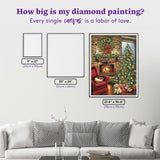 Diamond Art Club - Fireside Christmas: Square with 60 Colors including 3 AB and 2 Fairy Dust Diamonds / 104,813 / 27.6" x 36.6" (70cm x 93cm) - Pisgah Needleworks