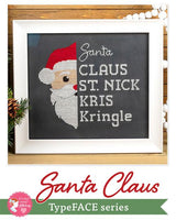 Santa Claus TypeFACE – Christmas Cross Stitch Pattern by It’s Sew Emma