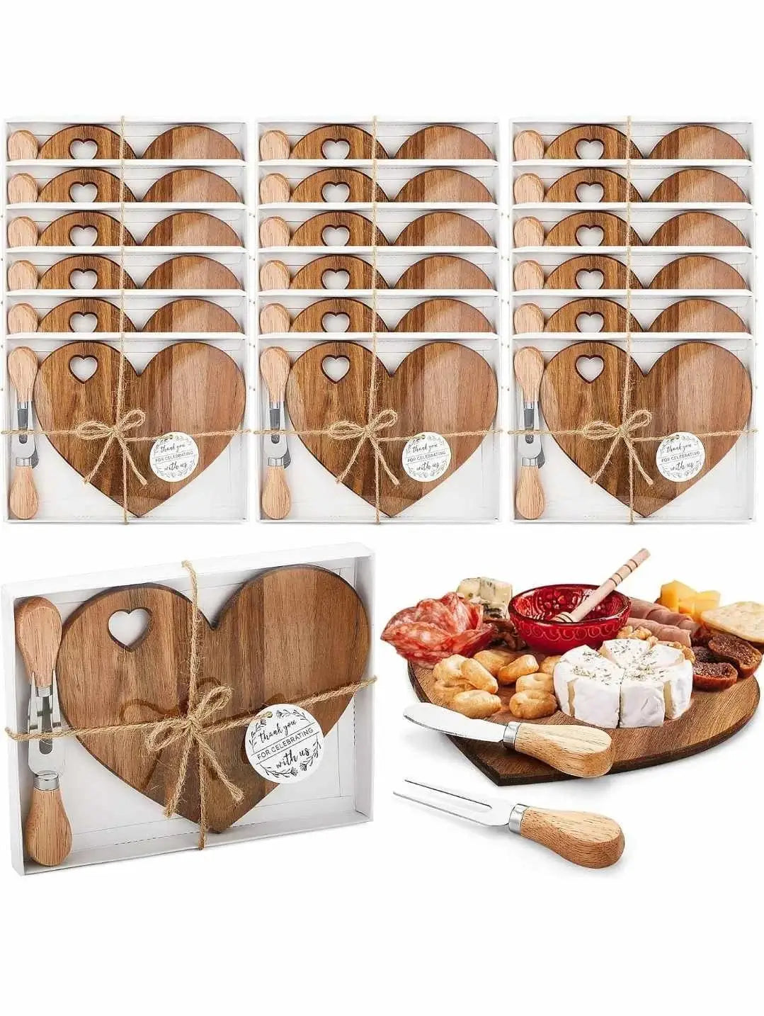 The Tinkerbox LLC - Cheese Board: Round Handled Bamboo - Pisgah Needleworks