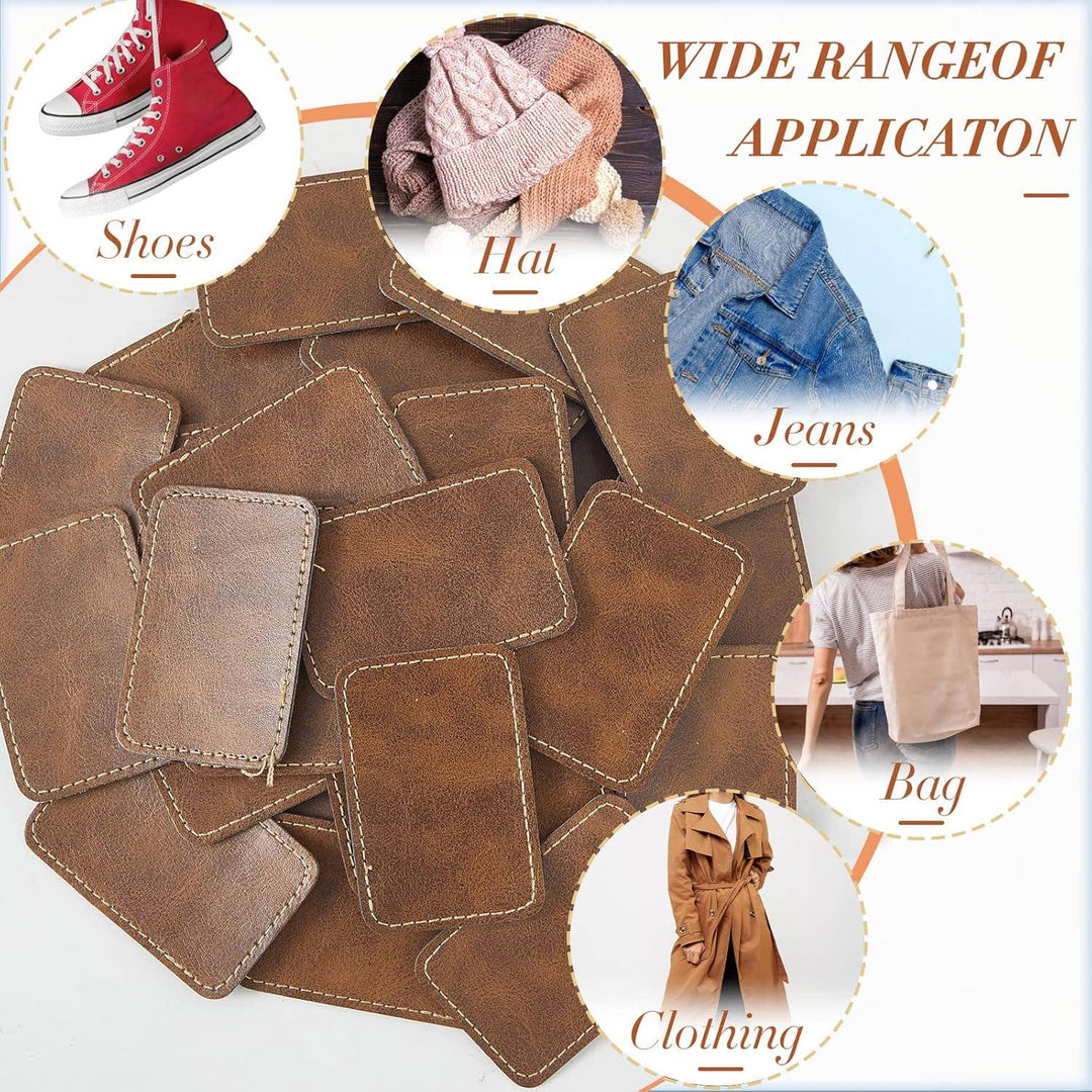 The Tinkerbox LLC - Square Leather Patches: Tan - Pisgah Needleworks