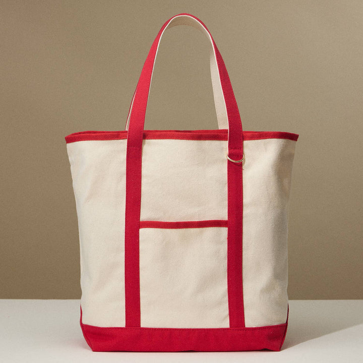 Lilla Haven - Ecofriendly Basic Cotton Canvas Everywhere Carry Tote Bag with Charm Holder: Navy / One size / 5DG78048 - Pisgah Needleworks